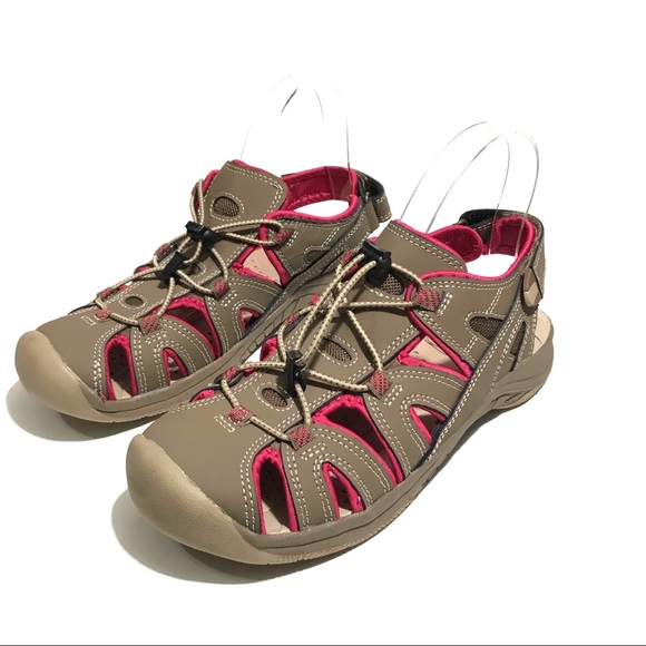 Eddie Bauer Bump Toe Outdoor Sandals Pink Sz 8 - Picture 2 of 8